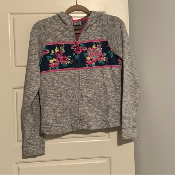 danskin now grey sweater size XL (14-16) - Picture 1 of 2